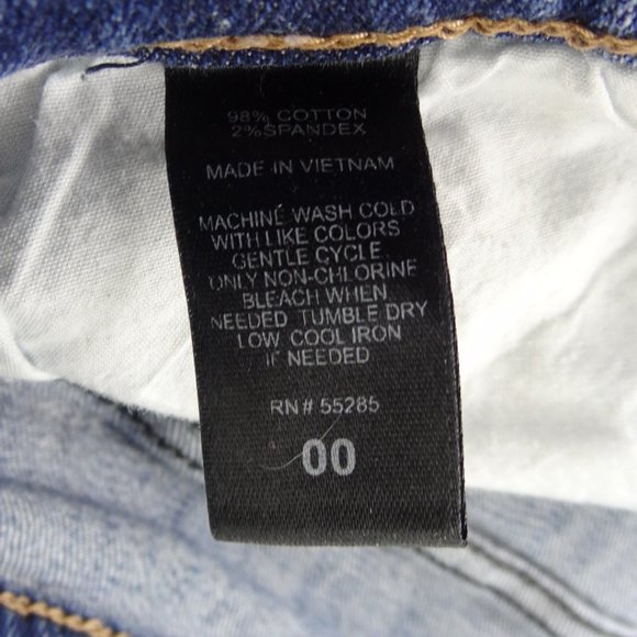 Express Denim Ripped Shorts - size 00 (USED) - Picture 4 of 5